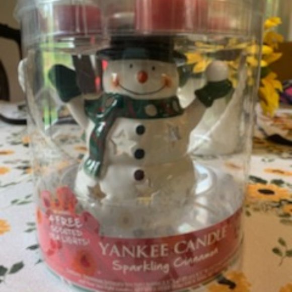 Yankee Snowman Candle Teelight Holder - Picture 4 of 4